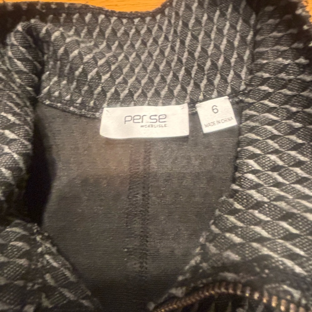Per Se Black and Gray Long Sleeve Dress - Picture 3 of 5